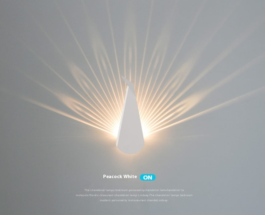 Peacock Wings Projection Wall Lamp Room Atmosphere Lamps
